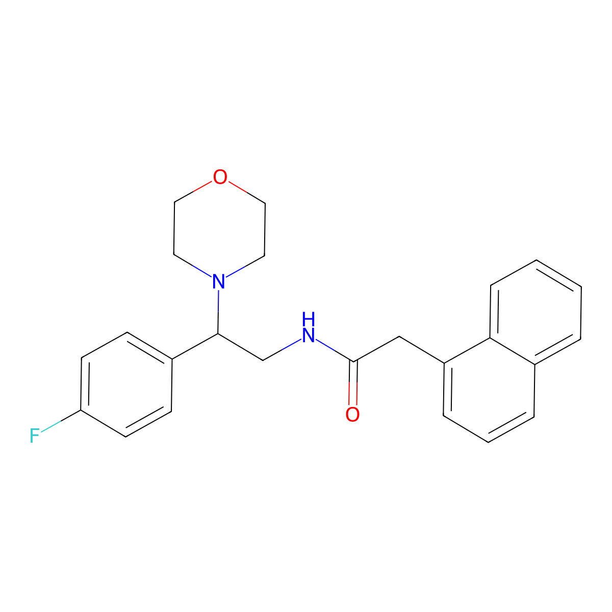 N-[2-(4-fluorophenyl)-2-morpholin-4-ylethyl]-2-naphthalen-1-ylacetamide molecular structure, CAS 849685-30-9