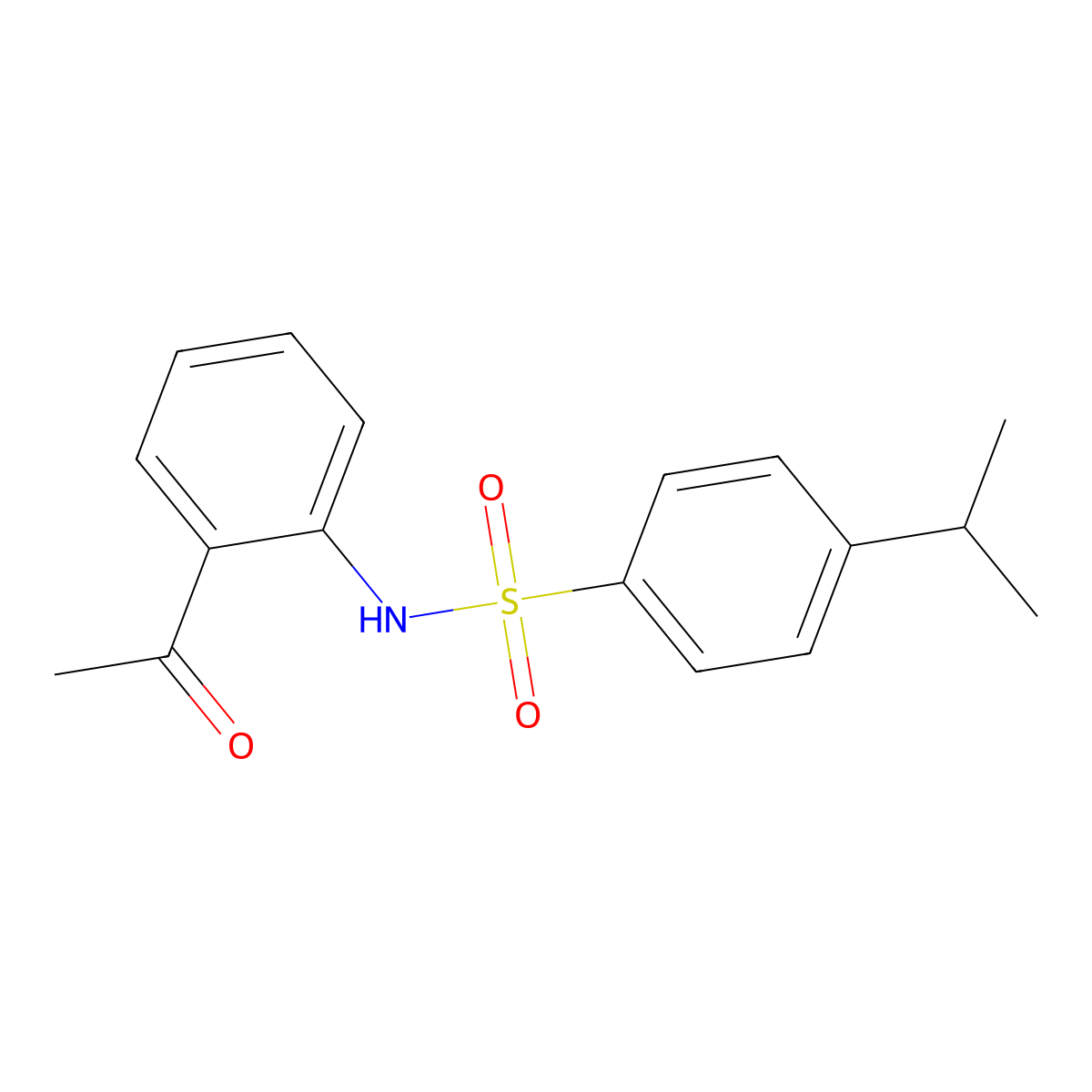 N-(2-acetylphenyl)-4-propan-2-ylbenzenesulfonamide molecular structure, CAS 849686-57-3