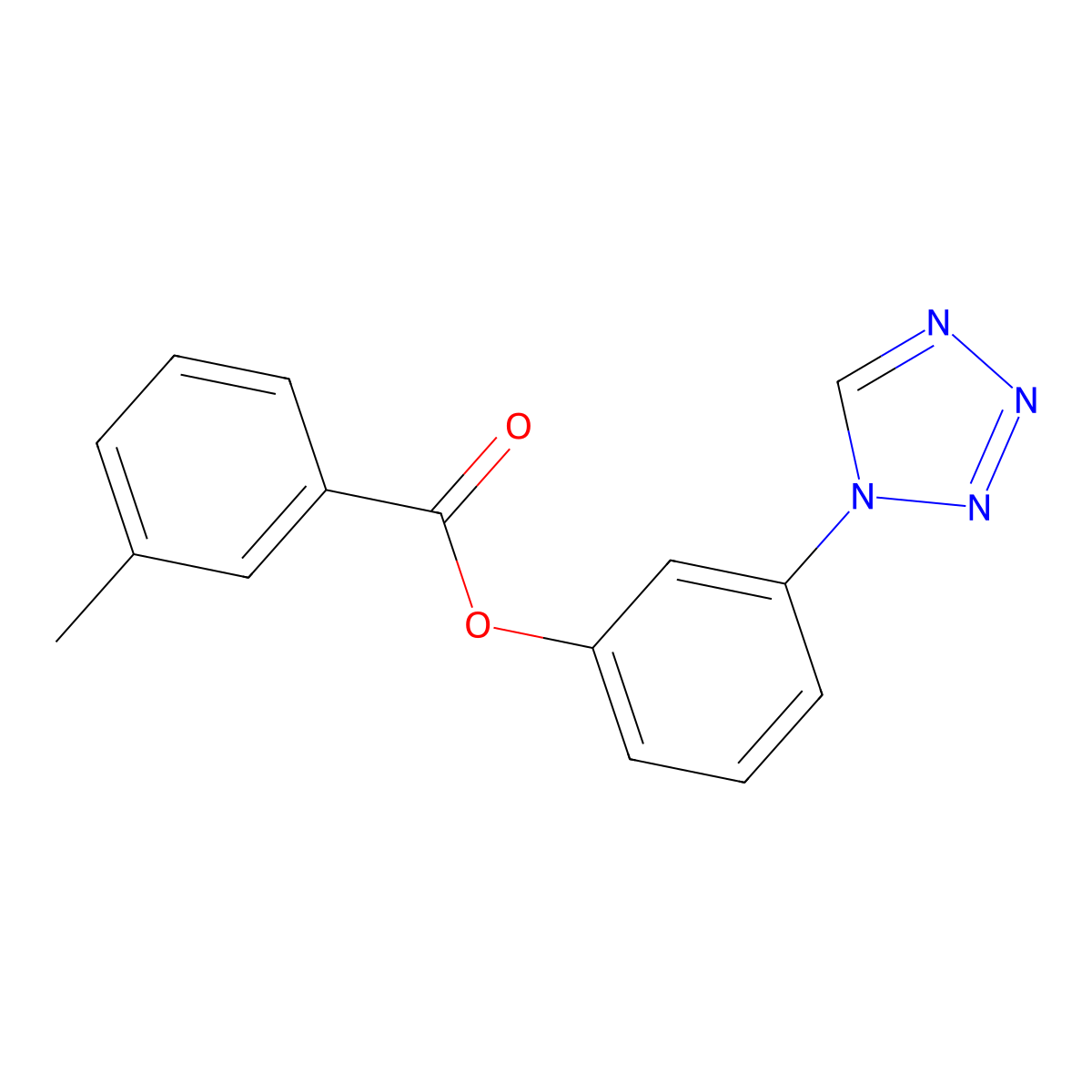 3-(1H-tetrazol-1-yl)phenyl 3-methylbenzoate molecular structure, CAS 849695-79-0