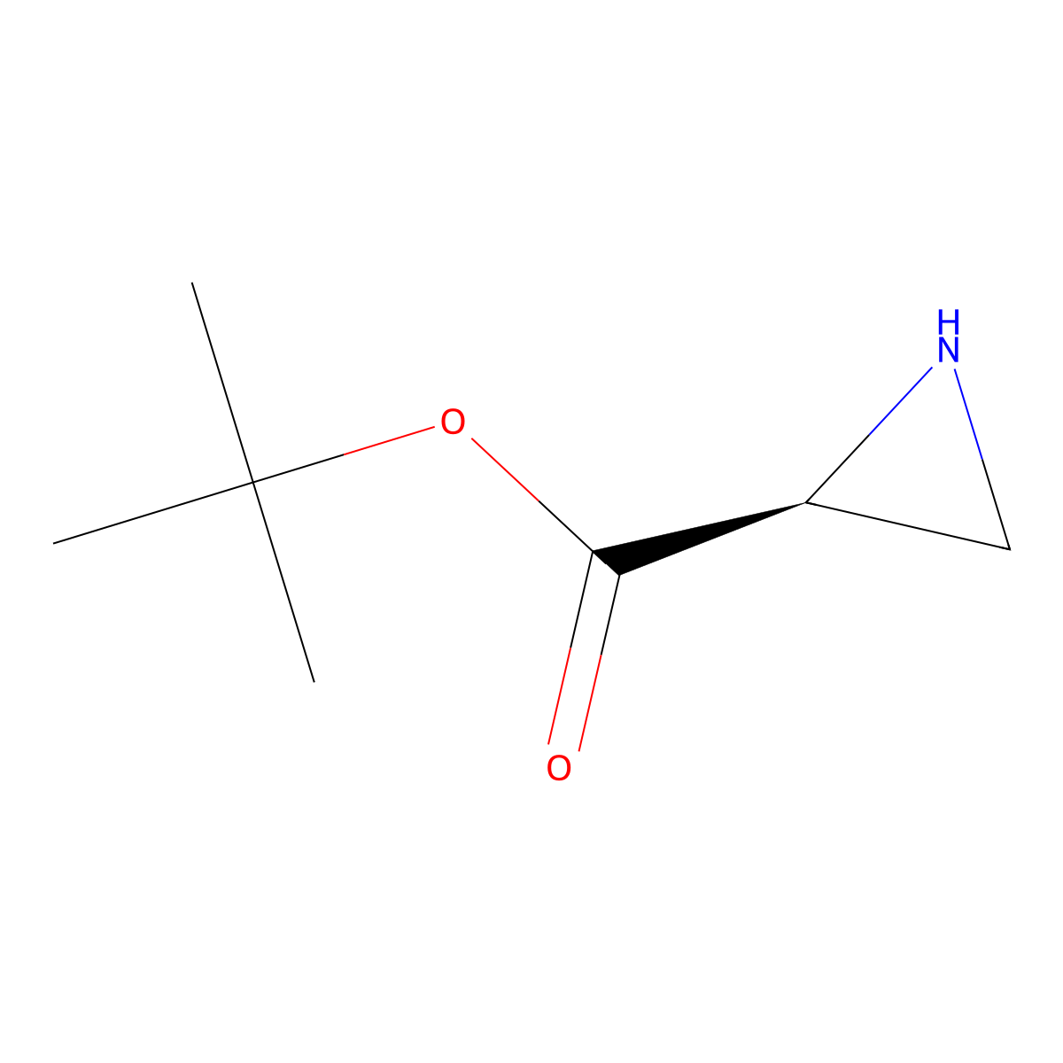 tert-butyl (2S)-aziridine-2-carboxylate molecular structure, CAS 849724-53-4