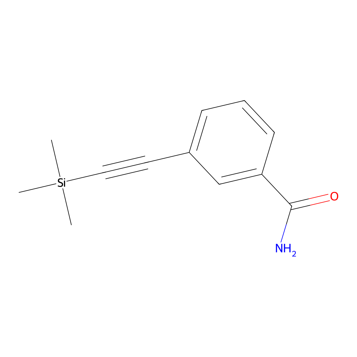3-((Trimethylsilyl)ethynyl)benzamide molecular structure, CAS 849726-29-0