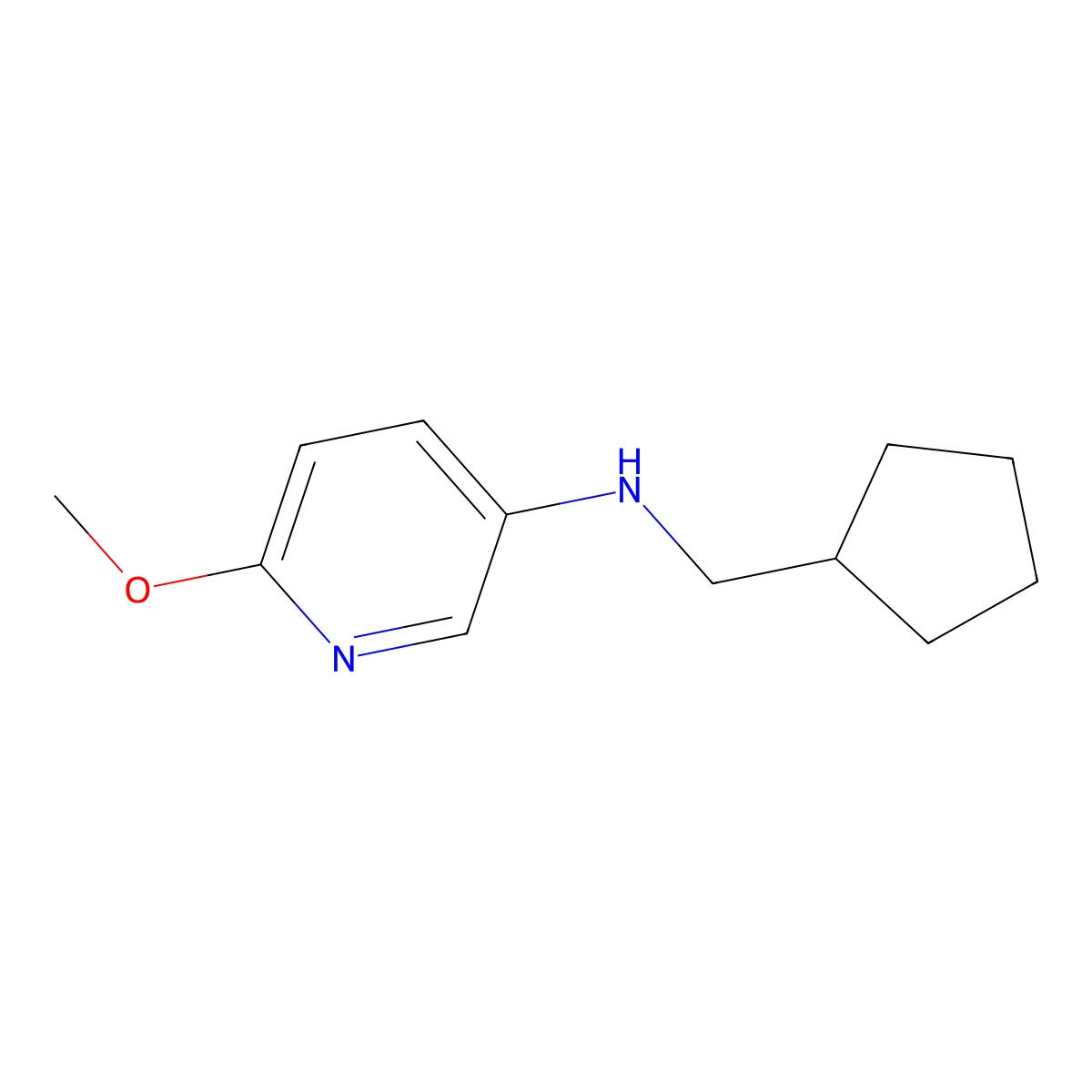 N-(Cyclopentylmethyl)-6-methoxypyridin-3-amine molecular structure, CAS 849731-46-0