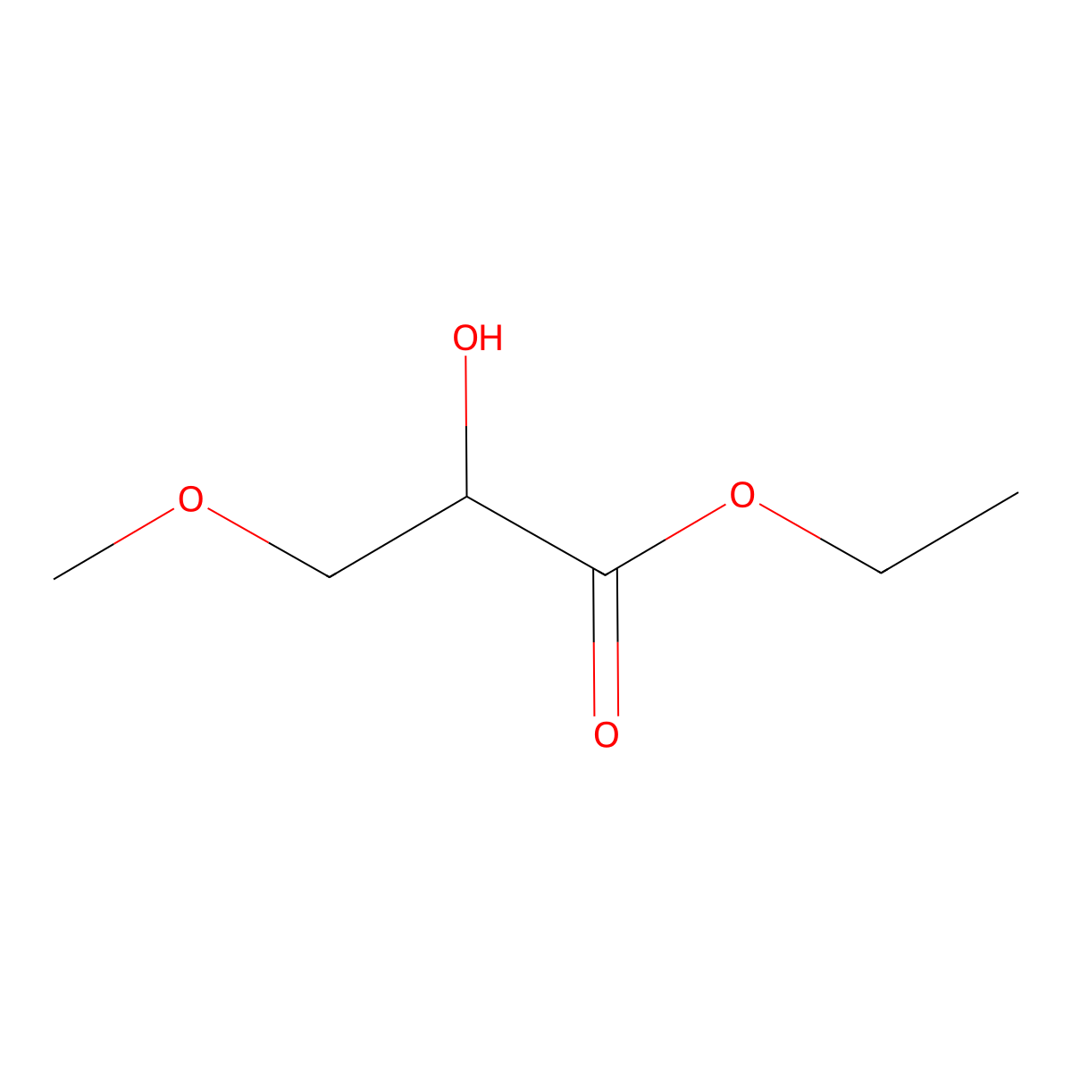 Ethyl 2-hydroxy-3-methoxypropanoate molecular structure, CAS 849736-99-8