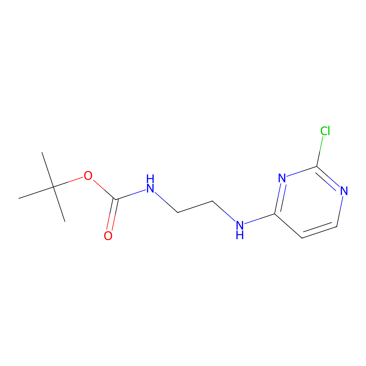 tert-Butyl {2-[(2-chloropyrimidin-4-yl)amino]ethyl}carbamate molecular structure, CAS 849751-45-7