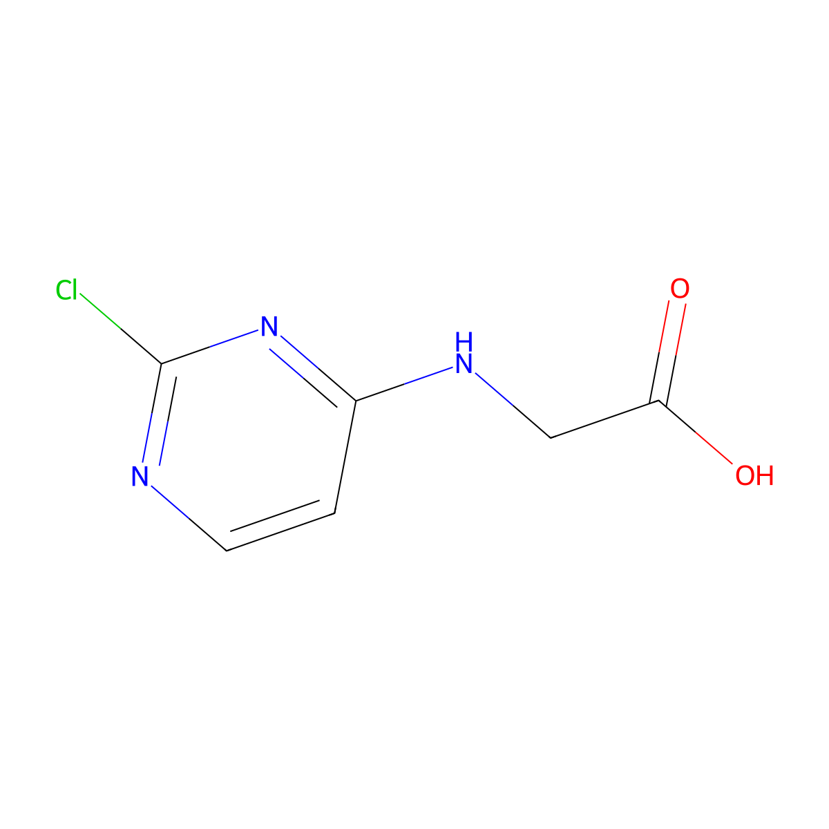 2-[(2-Chloropyrimidin-4-yl)amino]acetic acid molecular structure, CAS 849751-74-2