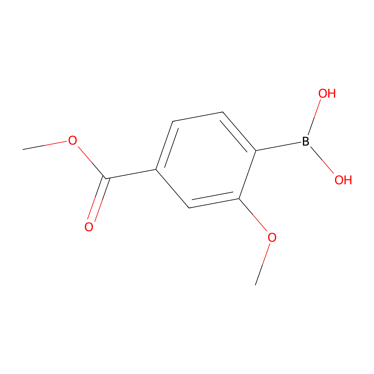 2-Methoxy-4-(methoxycarbonyl)phenylboronic acid molecular structure, CAS 849758-14-1