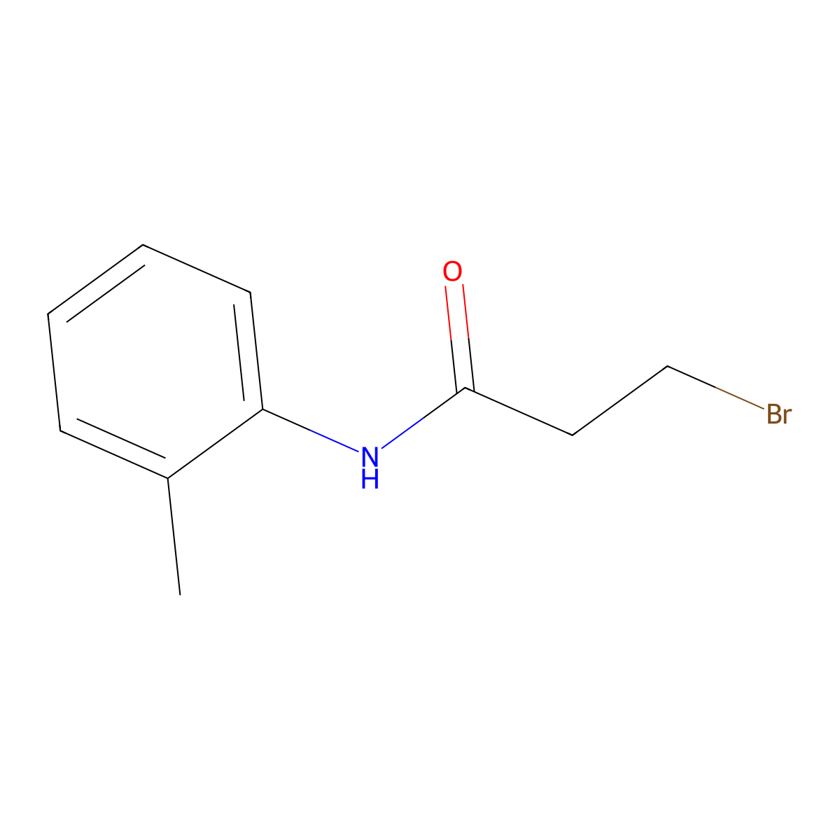 3-bromo-N-(2-methylphenyl)propanamide molecular structure, CAS 849761-87-1