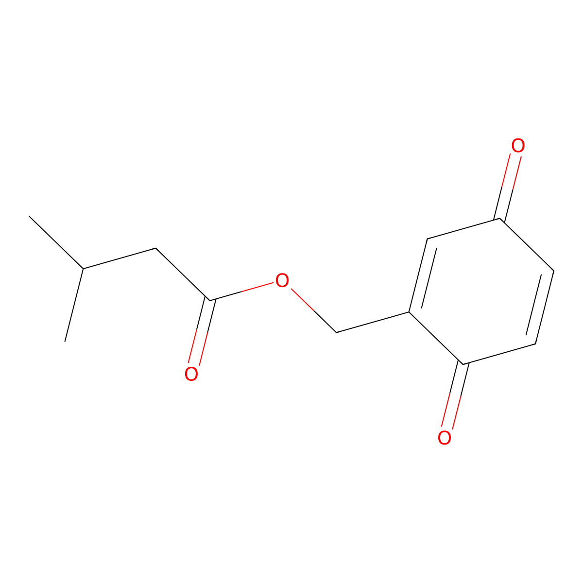 (3,6-Dioxo-1,4-cyclohexadien-1-yl)methyl 3-methylbutanoate molecular structure, CAS 849762-24-9