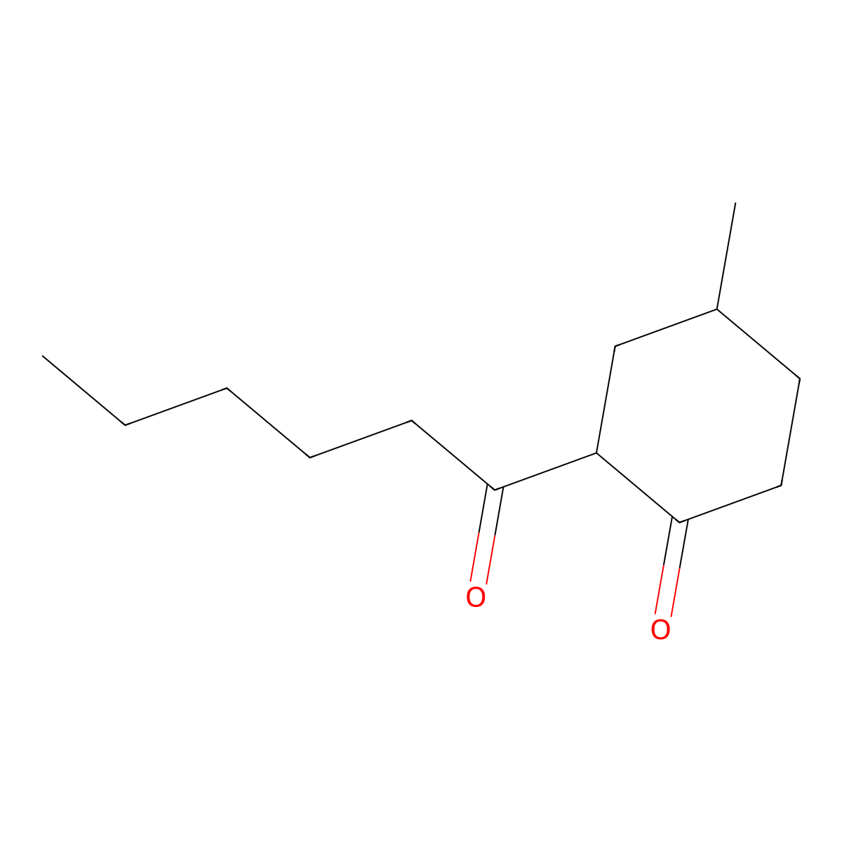 2-Hexanoyl-4-methylcyclohexan-1-one molecular structure, CAS 849770-30-5
