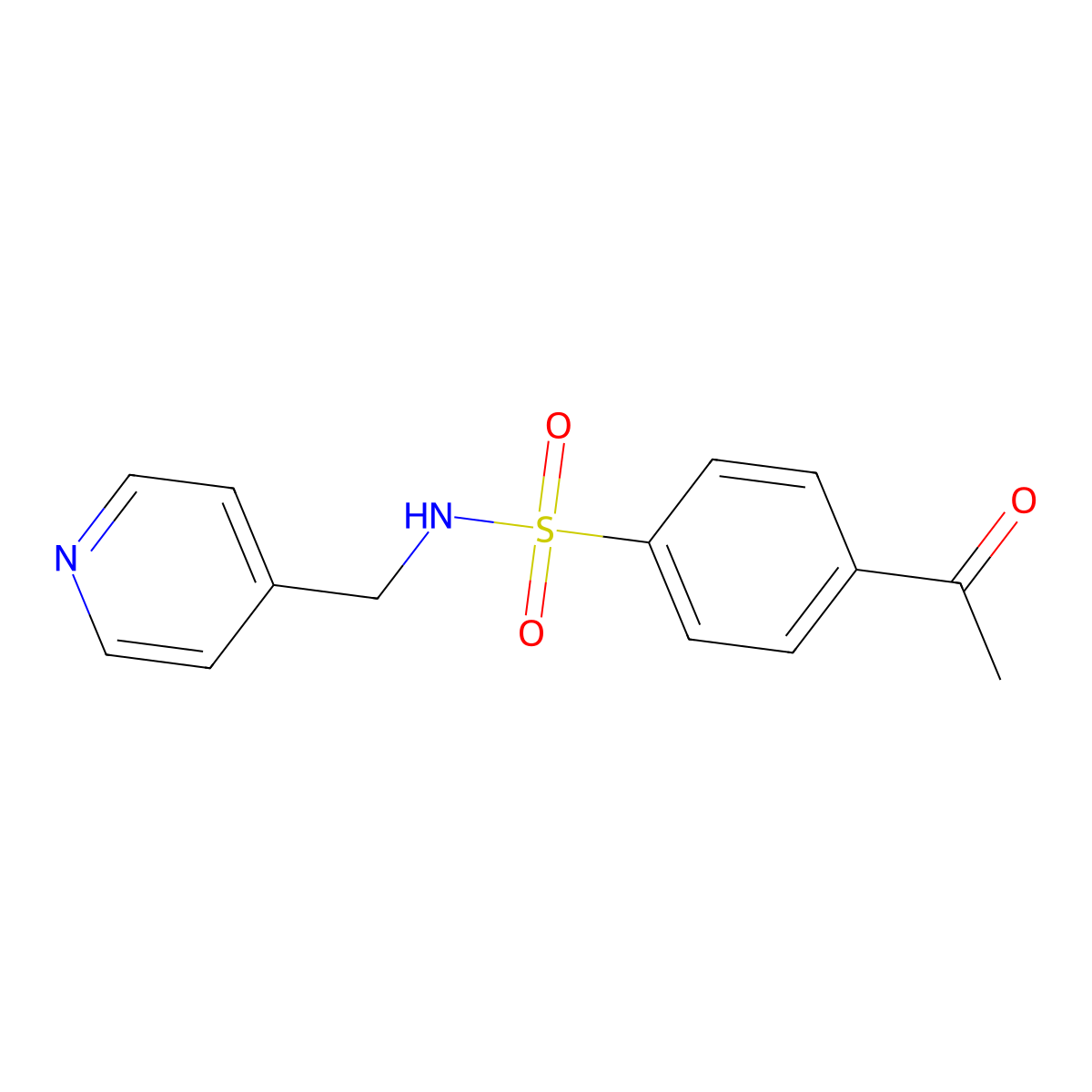 4-acetyl-N-(pyridin-4-ylmethyl)benzenesulfonamide molecular structure, CAS 849773-40-6