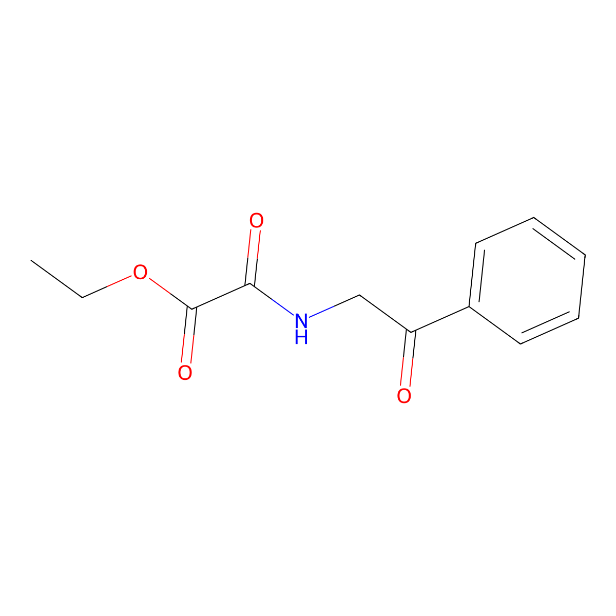 Ethyl oxo((2-oxo-2-phenylethyl)amino)acetate molecular structure, CAS 84978-66-5