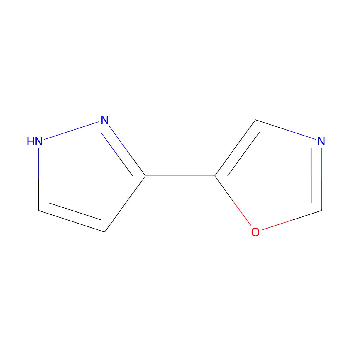 5-(1H-Pyrazol-3-yl)oxazole molecular structure, CAS 84978-70-1