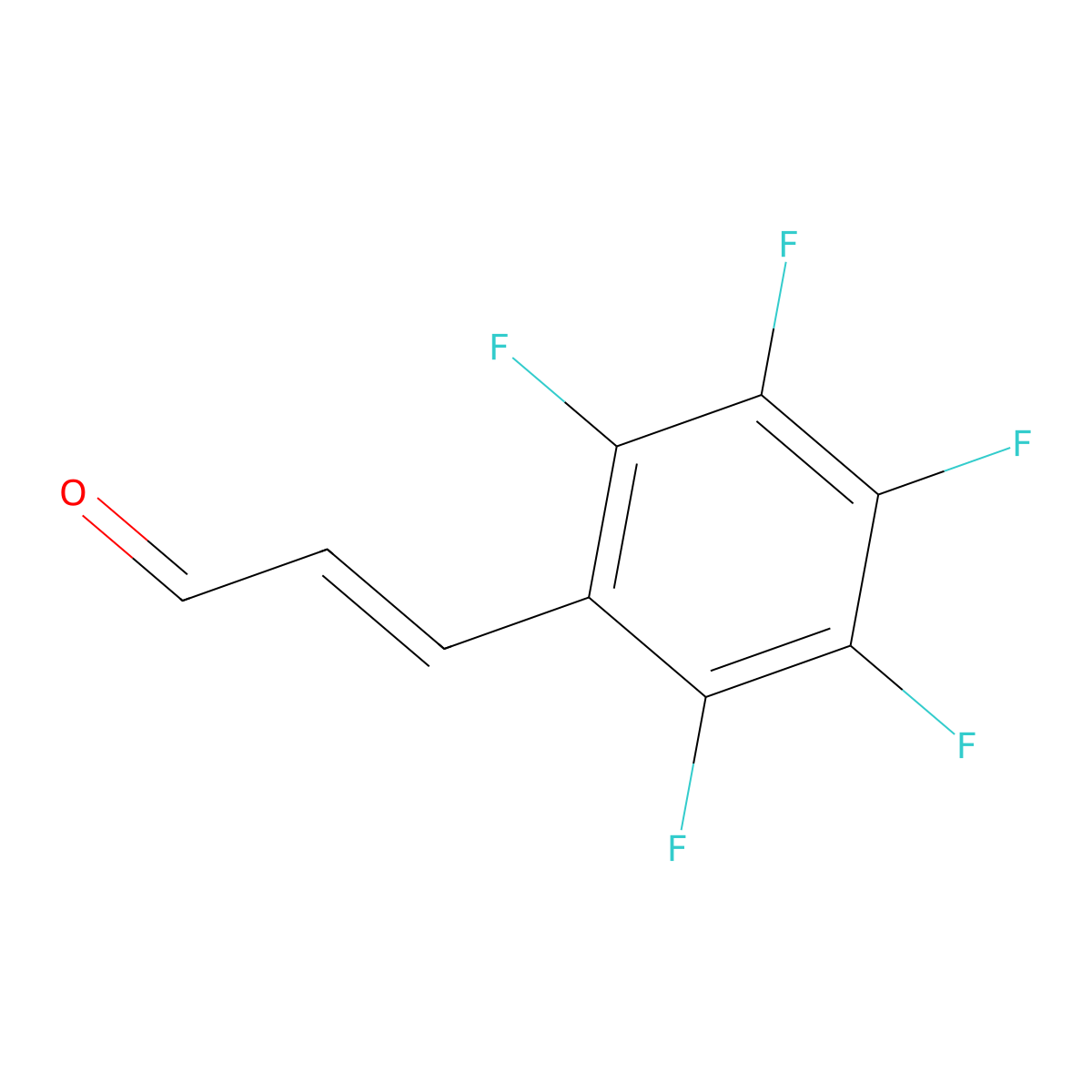 3-(Pentafluorophenyl)prop-2-enal molecular structure, CAS 849796-05-0