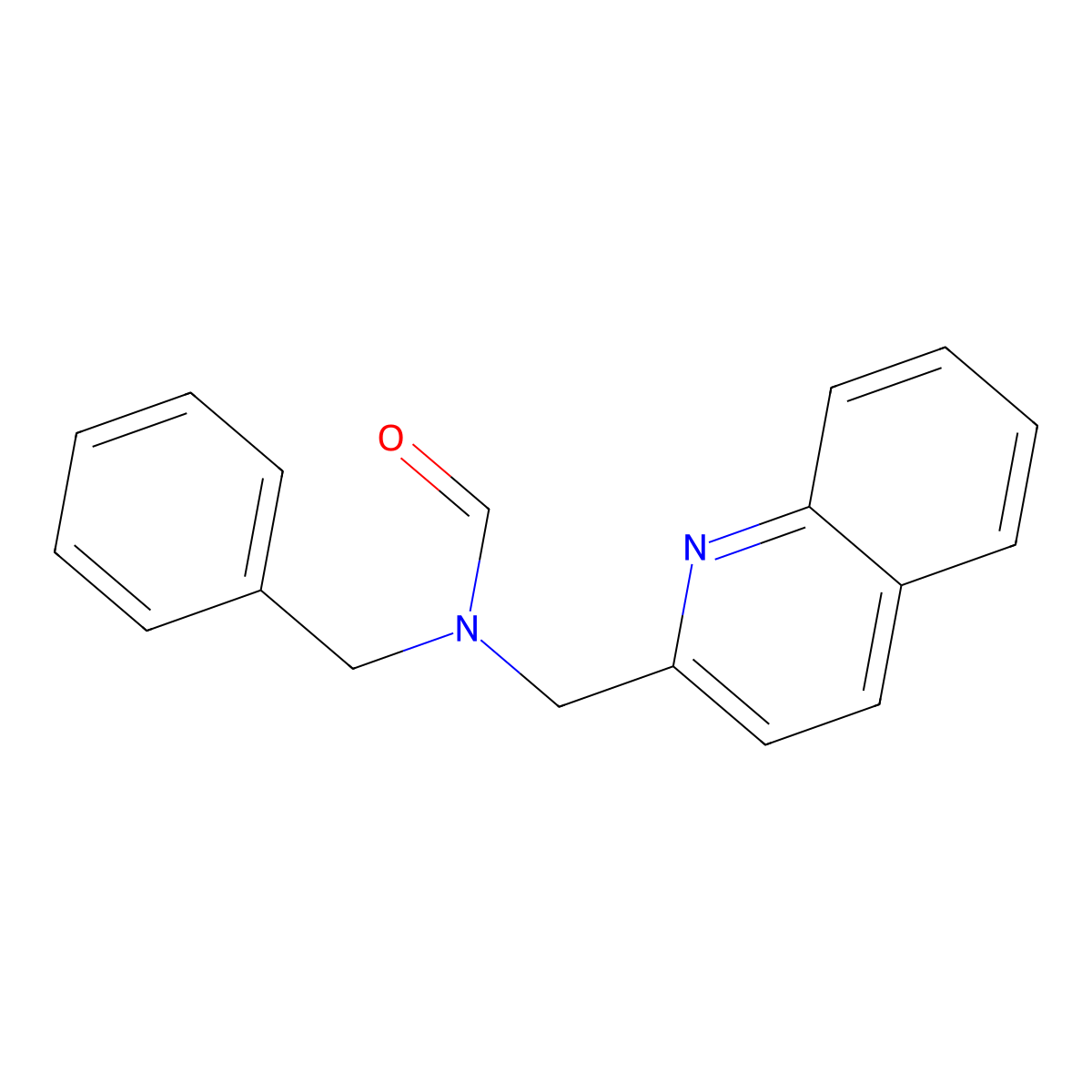 N-Benzyl-N-(2-quinolinylmethyl)formamide molecular structure, CAS 849798-00-1