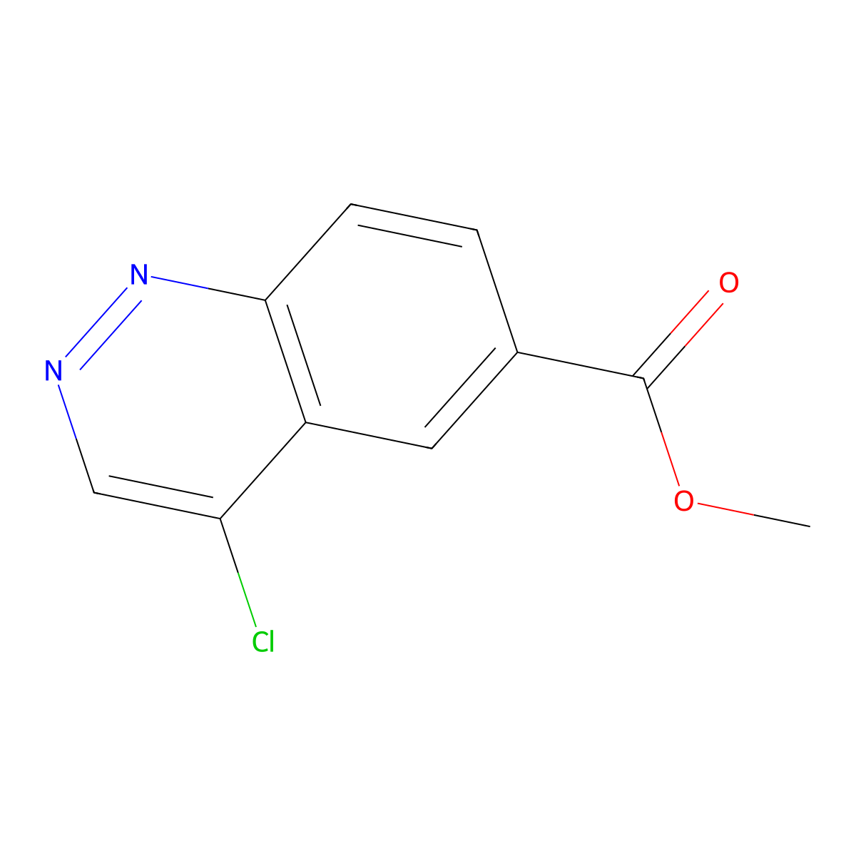 Methyl 4-chlorocinnoline-6-carboxylate molecular structure, CAS 849805-63-6