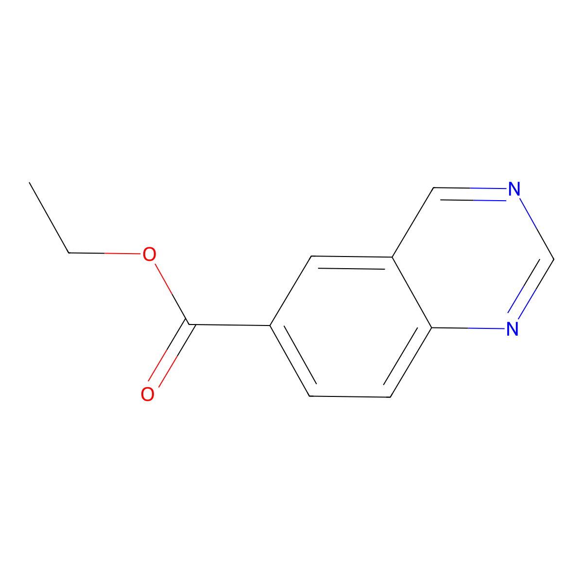 Ethyl quinazoline-6-carboxylate molecular structure, CAS 849805-65-8