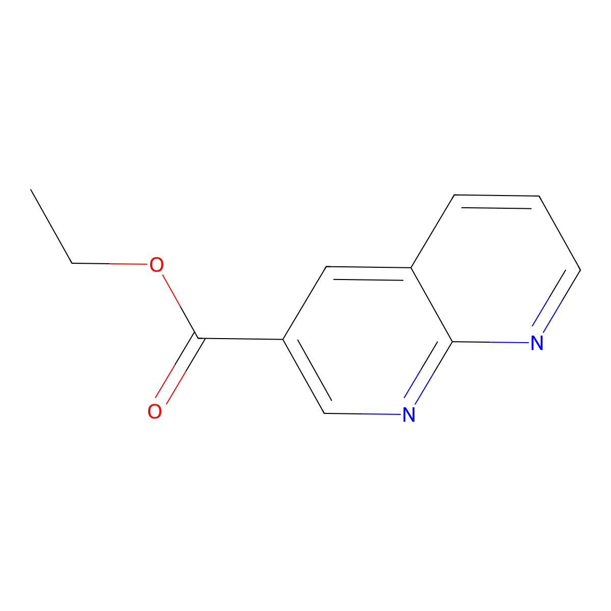 Ethyl 1,8-naphthyridine-3-carboxylate molecular structure, CAS 849805-78-3