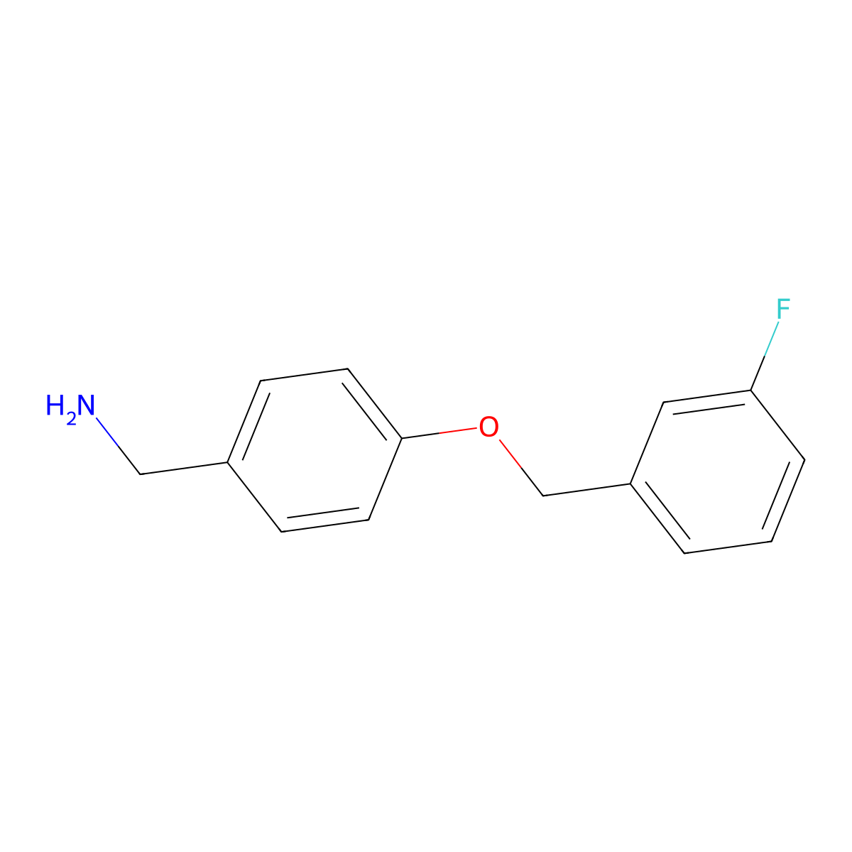 1-{4-[(3-Fluorobenzyl)oxy]phenyl}methanamine molecular structure, CAS 849805-95-4