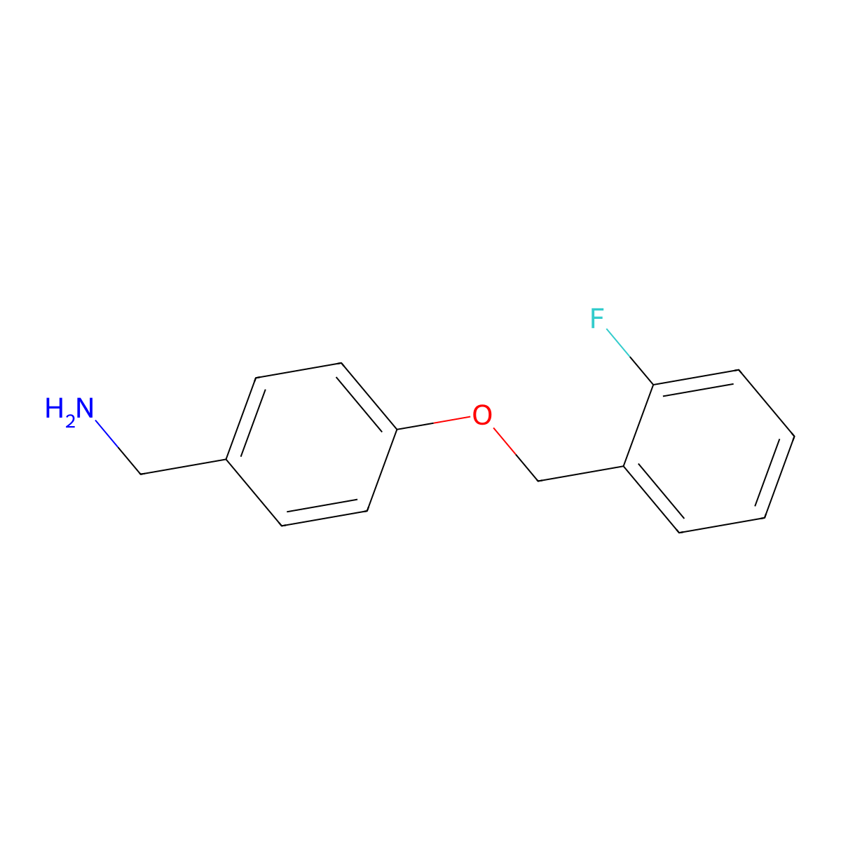 (4-((2-Fluorophenyl)methoxy)phenyl)methanamine molecular structure, CAS 849807-01-8
