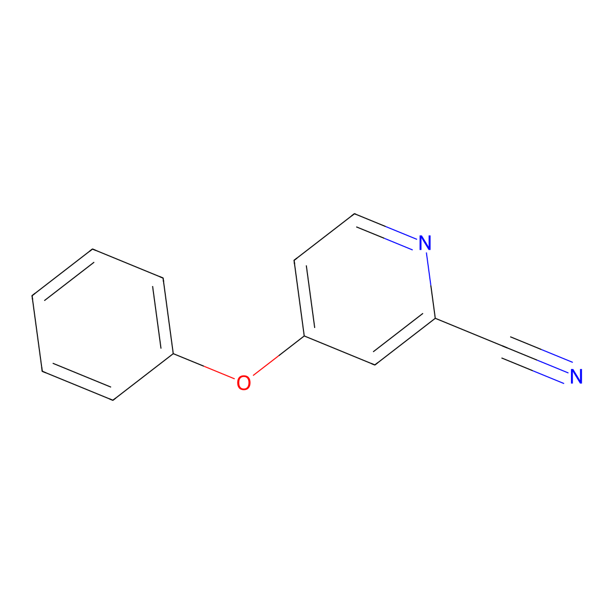 4-Phenoxypyridine-2-carbonitrile molecular structure, CAS 849811-43-4