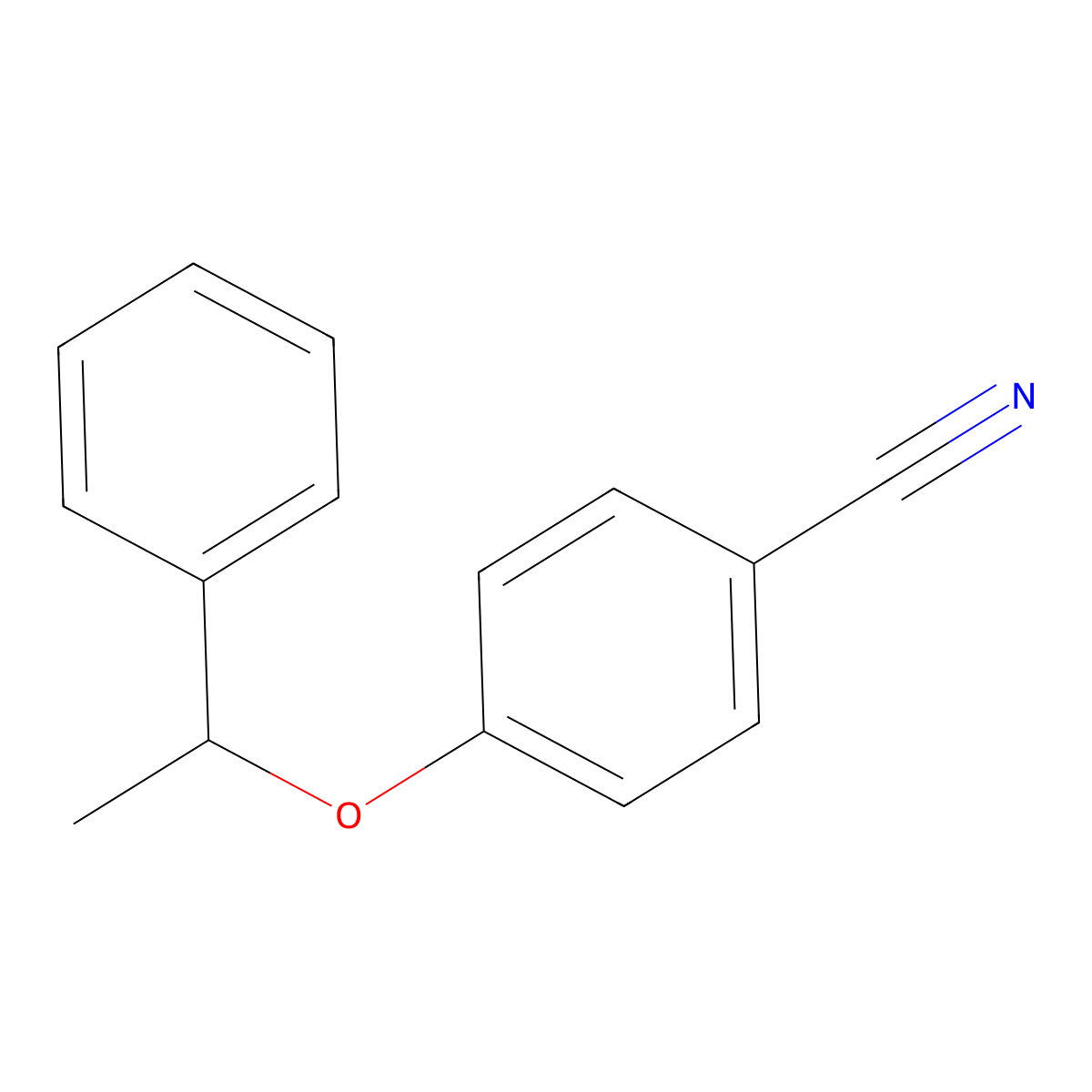 4-(1-Phenylethoxy)benzonitrile molecular structure, CAS 849811-47-8