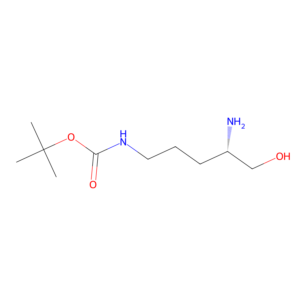 tert-butyl N-[(4S)-4-amino-5-hydroxypentyl]carbamate molecular structure, CAS 849815-17-4