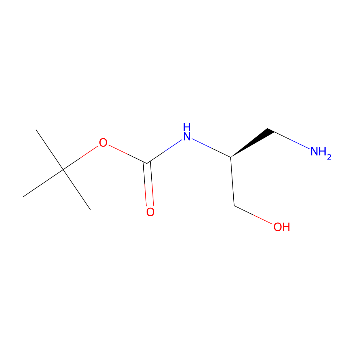 tert-Butyl N-[(2S)-1-amino-3-hydroxypropan-2-yl]carbamate molecular structure, CAS 849815-37-8
