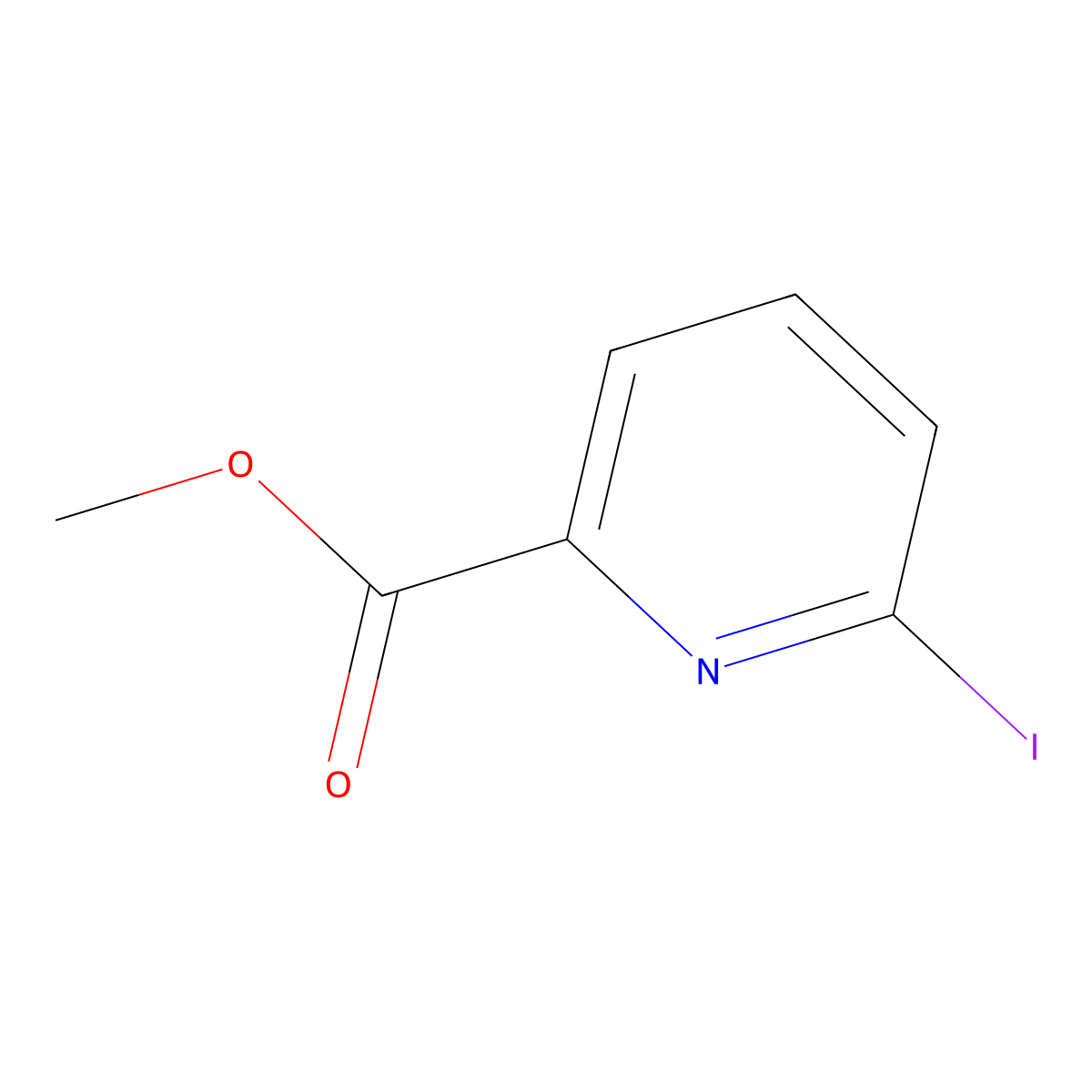 Methyl 6-iodopyridine-2-carboxylate molecular structure, CAS 849830-15-5