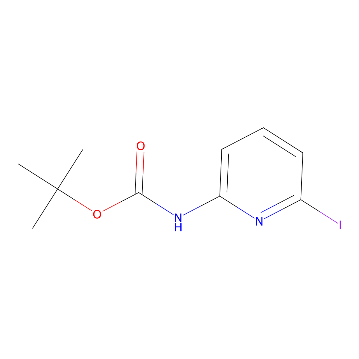 tert-Butyl (6-iodopyridin-2-yl)carbamate molecular structure, CAS 849830-17-7