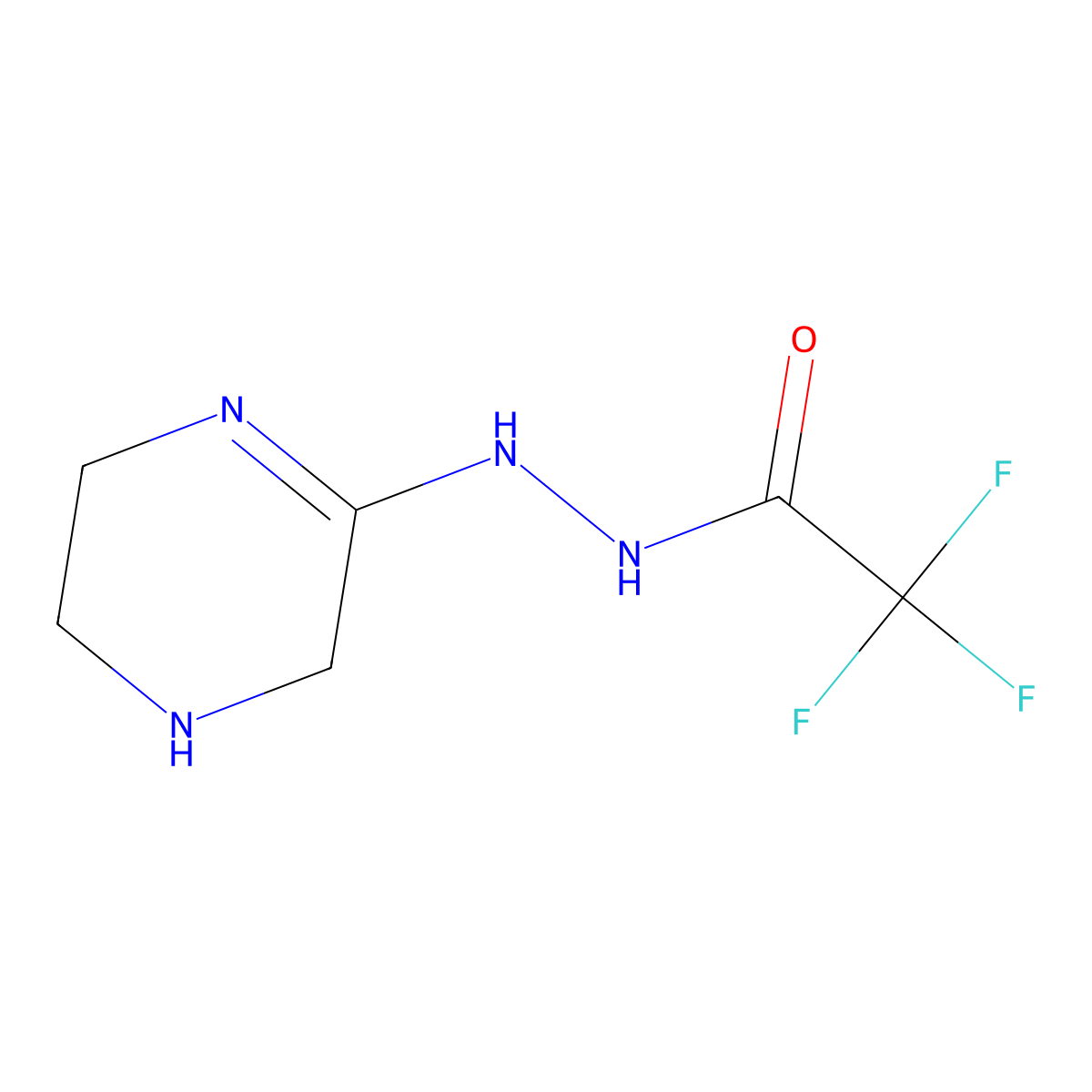 Acetic acid, trifluoro-, (2Z)-piperazinylidenehydrazide molecular structure, CAS 849832-73-1