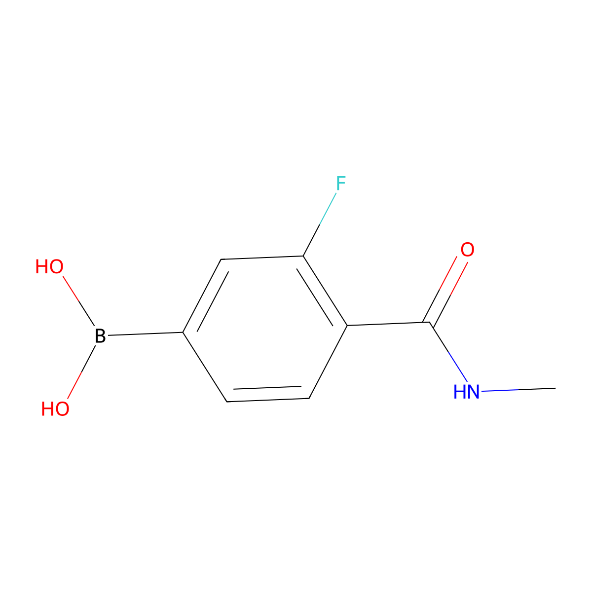 3-Fluoro-4-(methylcarbamoyl)benzeneboronic acid molecular structure, CAS 849833-86-9