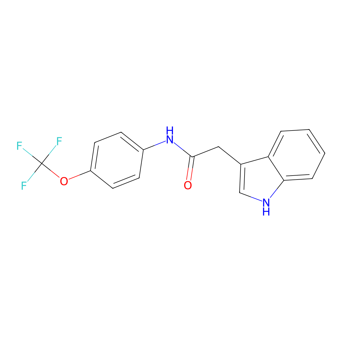 2-(1H-indol-3-yl)-N-[4-(trifluoromethoxy)phenyl]acetamide molecular structure, CAS 849901-29-7