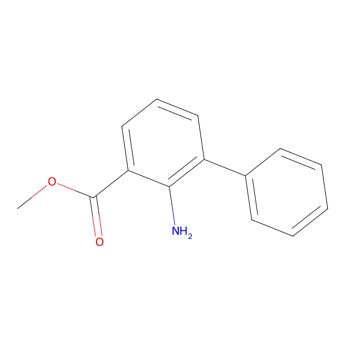 Methyl 2-amino-[1,1'-biphenyl]-3-carboxylate molecular structure, CAS 849905-20-0