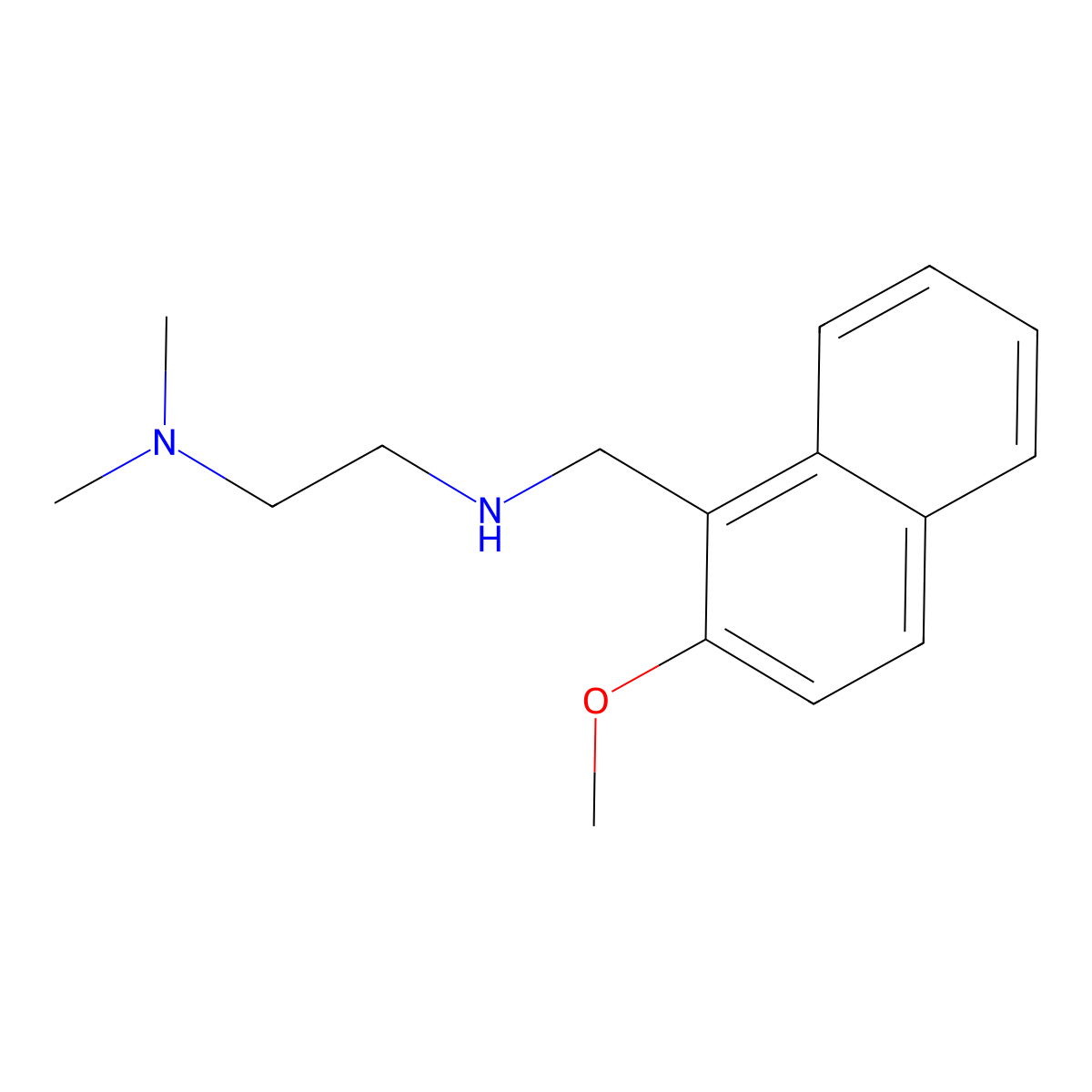 N-[2-(dimethylamino)ethyl]-N-[(2-methoxy-1-naphthyl)methyl]amine molecular structure, CAS 849908-31-2