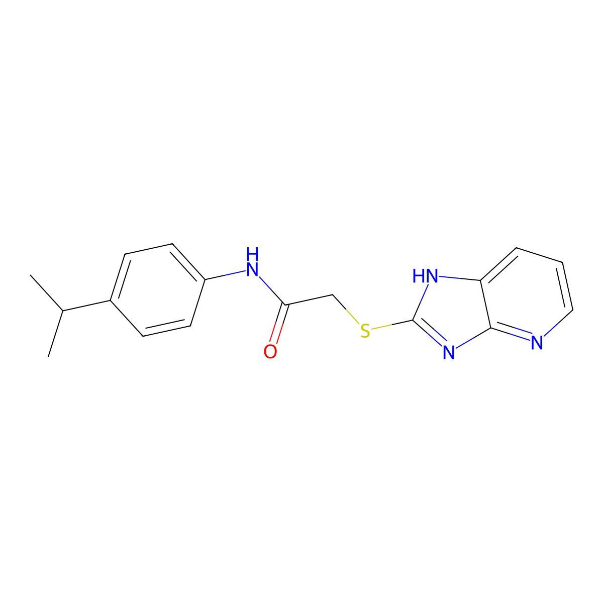 2-(1H-imidazo[4,5-b]pyridin-2-ylsulfanyl)-N-(4-propan-2-ylphenyl)acetamide molecular structure, CAS 849911-91-7