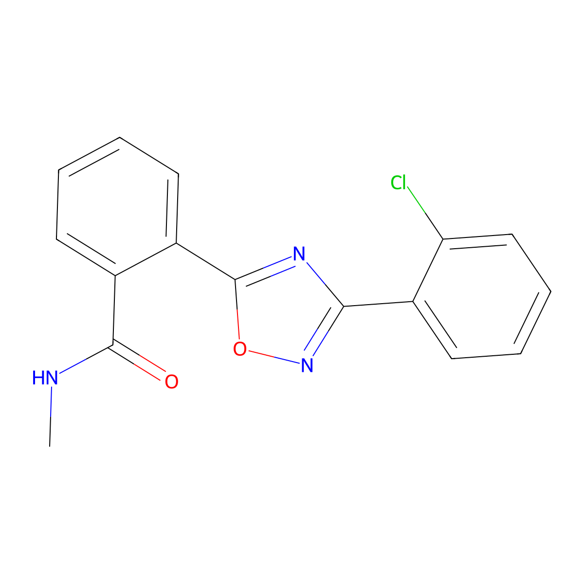2-[3-(2-chlorophenyl)-1,2,4-oxadiazol-5-yl]-N-methylbenzamide molecular structure, CAS 849912-11-4