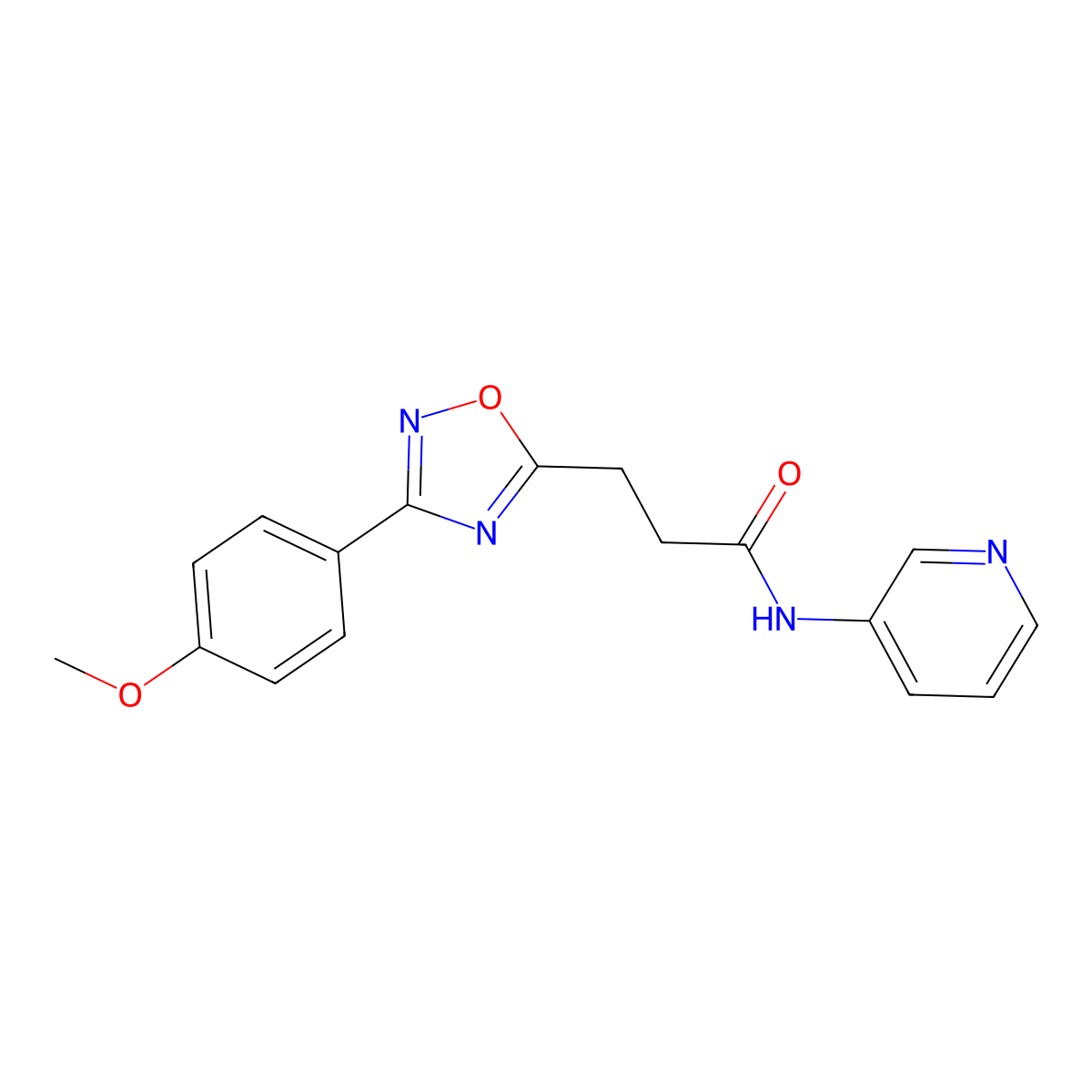 3-[3-(4-methoxyphenyl)-1,2,4-oxadiazol-5-yl]-N-pyridin-3-ylpropanamide molecular structure, CAS 849917-08-4