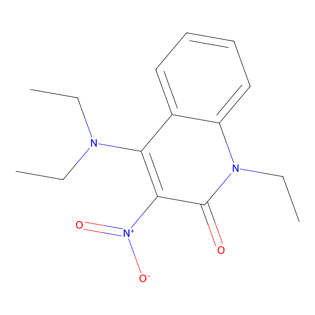 4-(Diethylamino)-1-ethyl-3-nitroquinolin-2-one molecular structure, CAS 849923-83-7