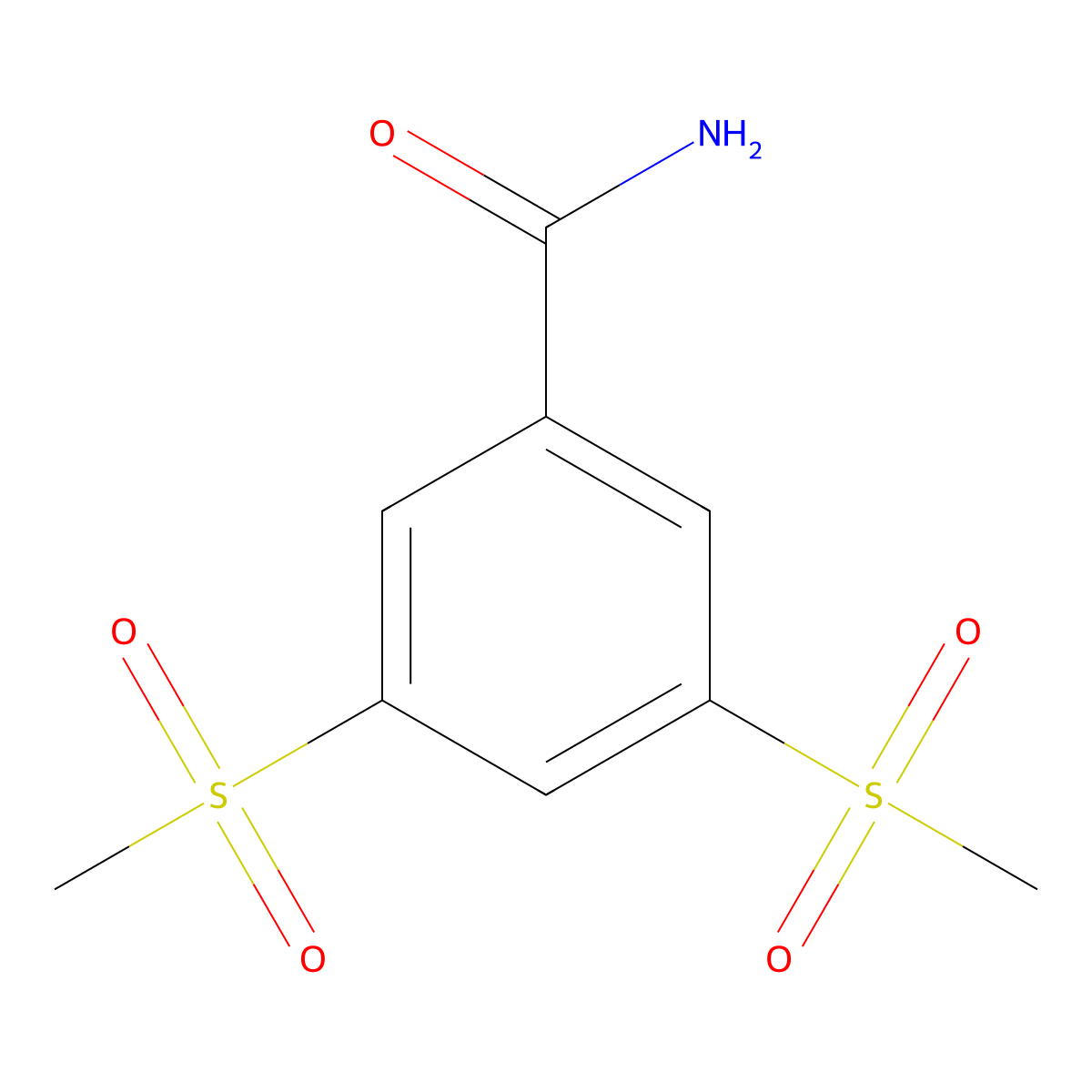 3,5-Bis(methylsulfonyl)benzamide molecular structure, CAS 849924-85-2