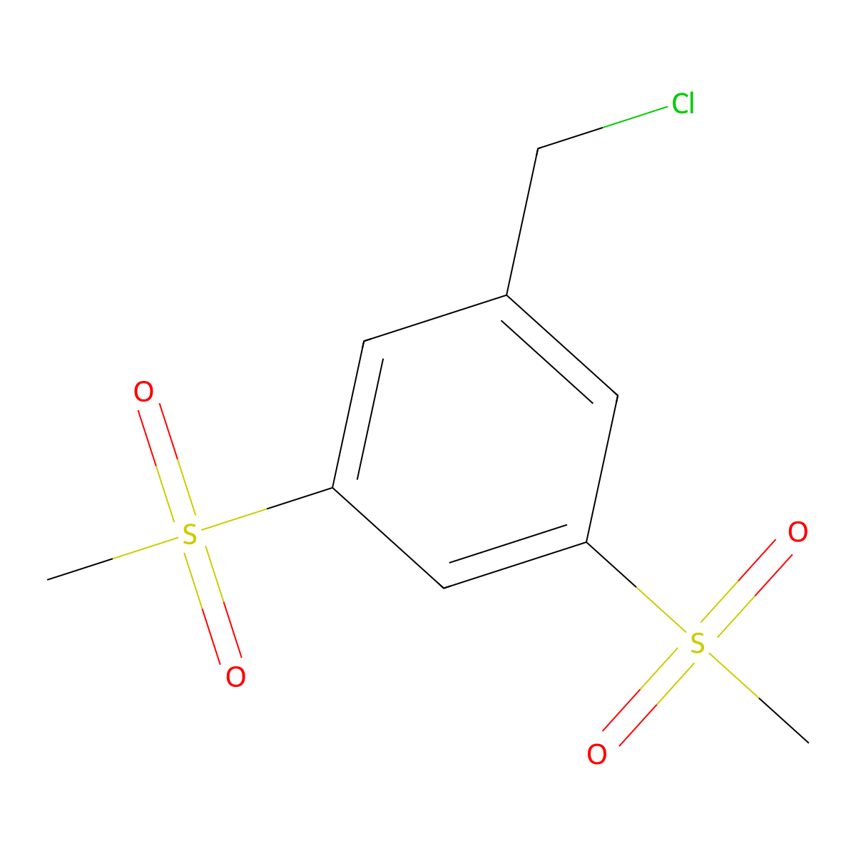 1-(Chloromethyl)-3,5-bis(methylsulfonyl)benzene molecular structure, CAS 849924-87-4