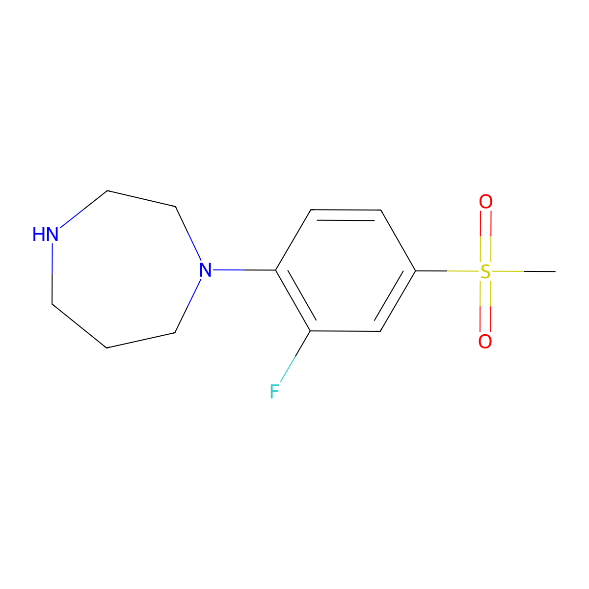1-(2-Fluoro-4-(methylsulfonyl)phenyl)-1,4-diazepane molecular structure, CAS 849924-88-5