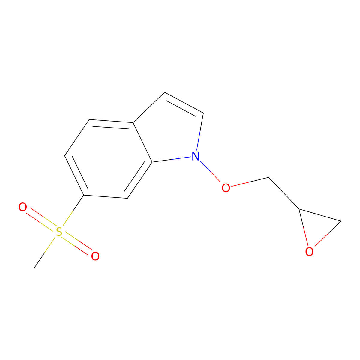 6-(Methylsulfonyl)-1-(oxiran-2-ylmethoxy)-1H-indole molecular structure, CAS 849924-91-0