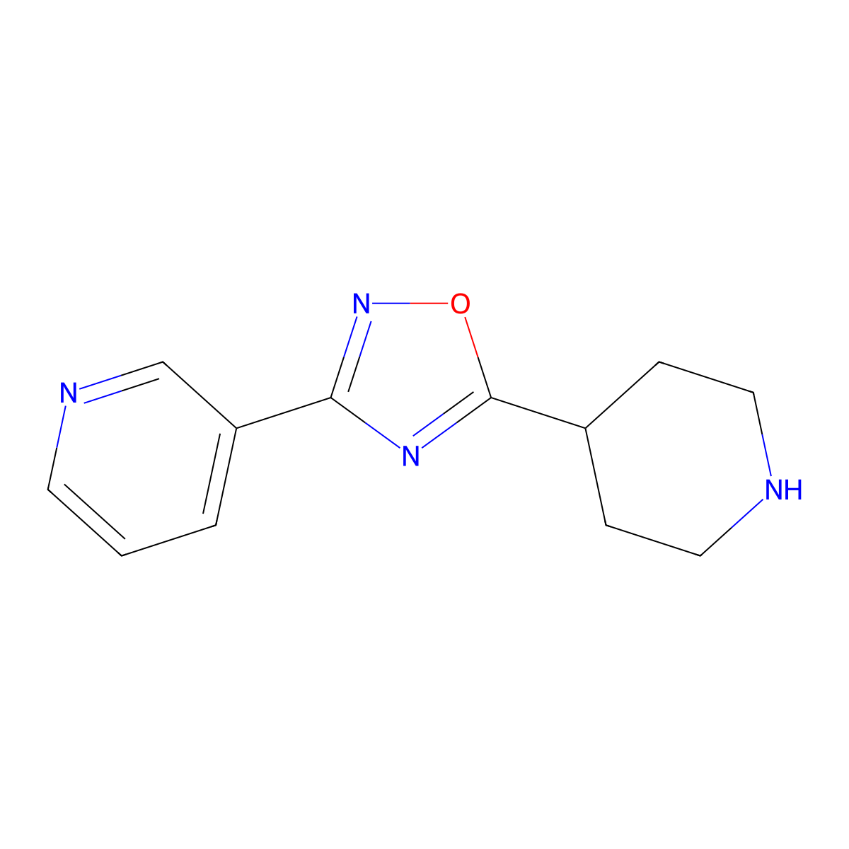 3-(5-Piperidin-4-yl-1,2,4-oxadiazol-3-yl)pyridine molecular structure, CAS 849925-01-5
