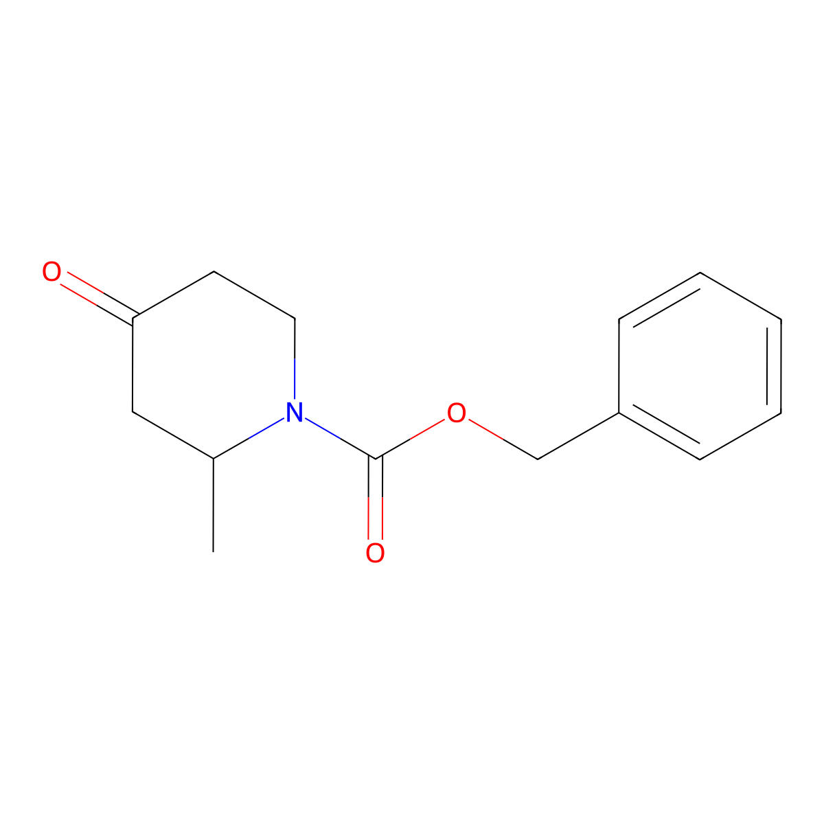 Benzyl 2-methyl-4-oxopiperidine-1-carboxylate molecular structure, CAS 849928-34-3