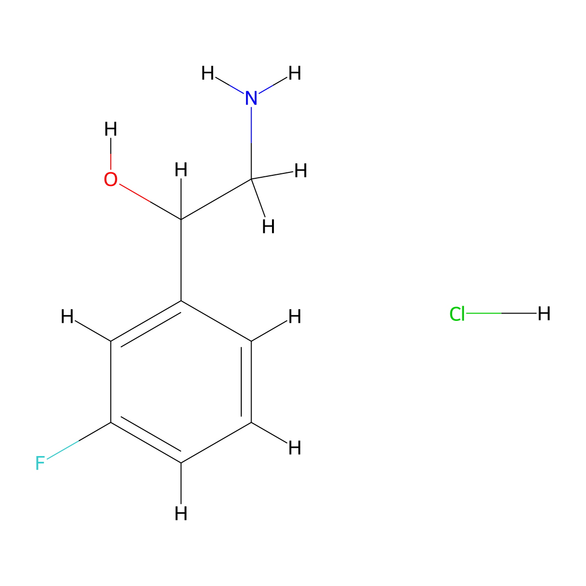 2-Amino-1-(3-fluorophenyl)ethanol hydrochloride molecular structure, CAS 849928-39-8