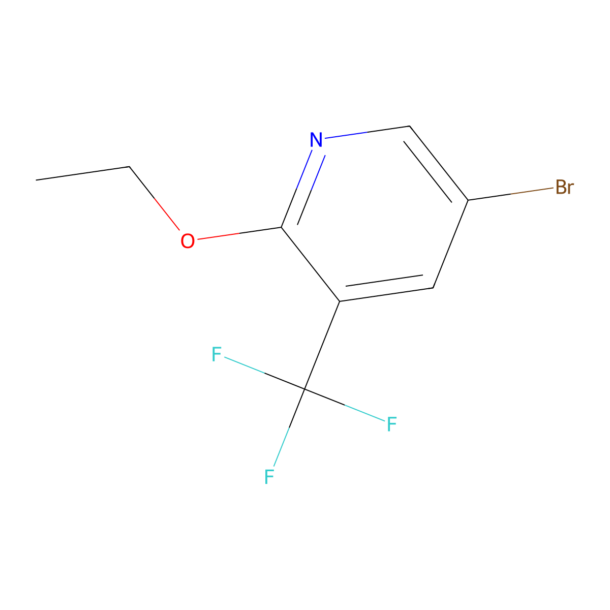 5-Bromo-2-ethoxy-3-(trifluoromethyl)pyridine molecular structure, CAS 849934-83-4