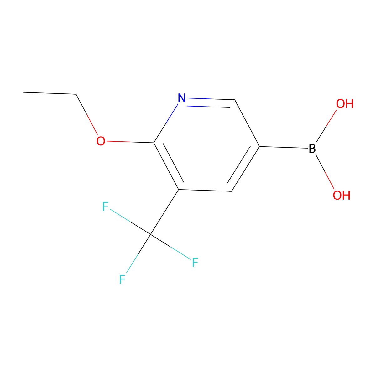 (6-Ethoxy-5-(trifluoromethyl)pyridin-3-yl)boronic acid molecular structure, CAS 849934-85-6