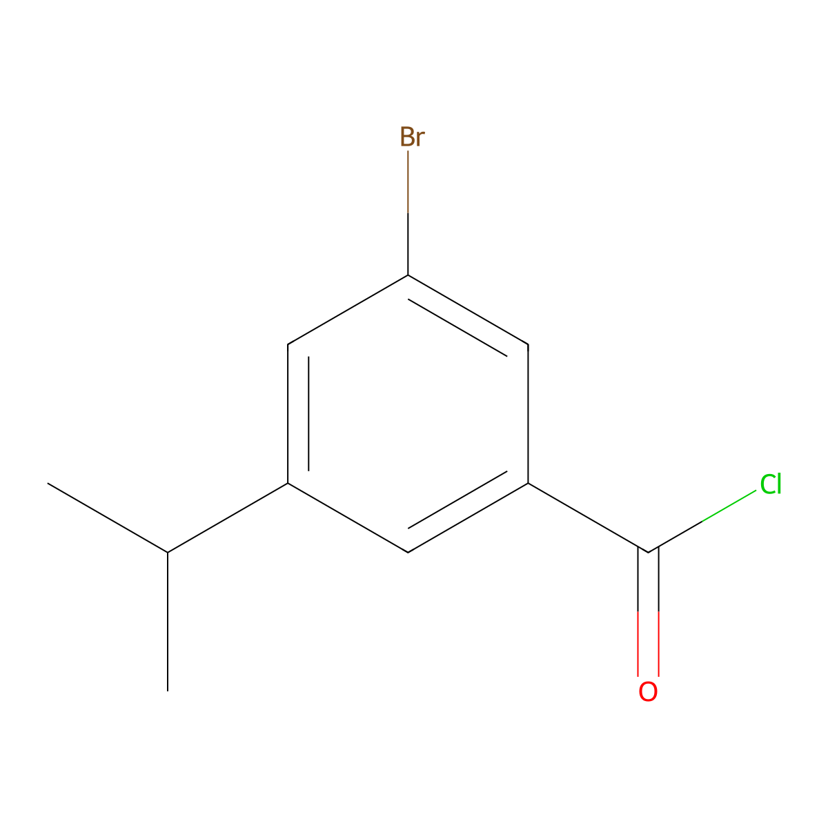 3-Bromo-5-(1-methylethyl)benzoyl chloride molecular structure, CAS 849934-90-3