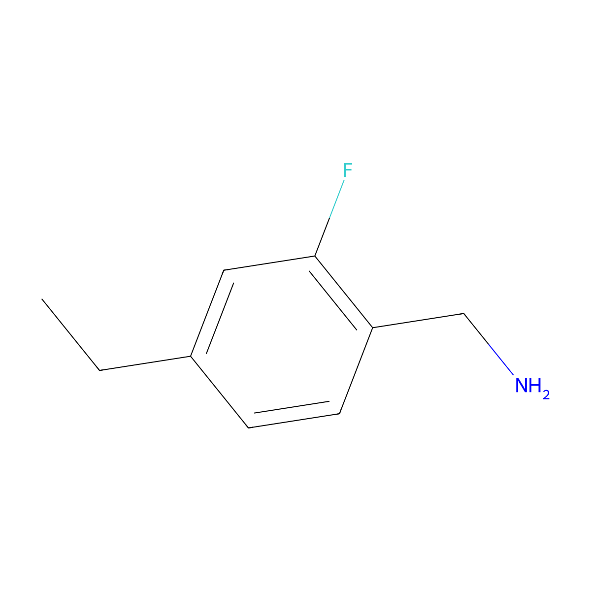 (4-Ethyl-2-fluorophenyl)methanamine molecular structure, CAS 849934-98-1