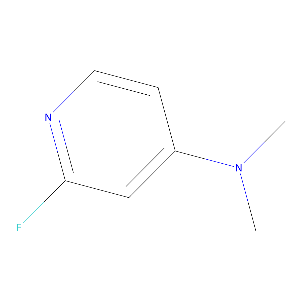 2-Fluoro-N,N-dimethylpyridin-4-amine molecular structure, CAS 849937-80-0